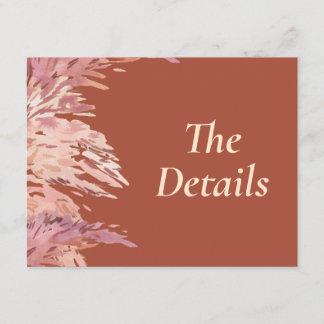 4.5 x 5.5 Angaben zur Hochzeit Begleitkarte