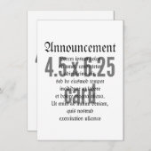 4,5 x 6,25 Vertikal Ankündigung (Vorne/Hinten)