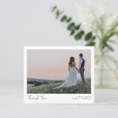 4.5x5.6 Minimalistisch 2 Foto Hochzeit Dankeschön  (Stehend Vorderseite)