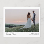 4.5x5.6 Minimalistisch 2 Foto Hochzeit Dankeschön  (Vorderseite)
