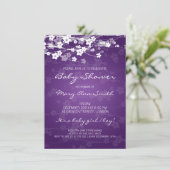 4.5x6.25 Babydusche Lila Einladung (Stehend Vorderseite)