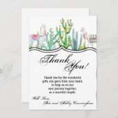 4.5x6.25 Danke, Boho Llama Bohemisch Cacti Einladung (Vorne/Hinten)