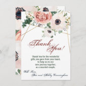 4.5x6.25 Danke, Card Geometric Garden Rose Anem Einladung (Vorne/Hinten)