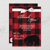 4.5x6.25 Danke, dass Sie die Karte Roter Karierter (Vorne/Hinten)