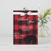 4.5x6.25 Danke, dass Sie die Karte Roter Karierter (Stehend Vorderseite)