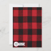 4.5x6.25 Danke, dass Sie Karte Red Buffalo Kariert (Rückseite)