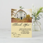 4.5x6.25 Danke Karte Sunset Barn Country Rustic (Stehend Vorderseite)