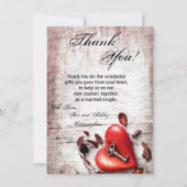 4.5x6.25 Dankeschön an meinen Hea Card Country Woo Einladung (Vorderseite)