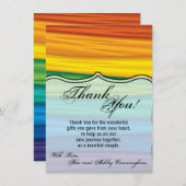 4.5x6.25 Dankeschön Card lgbtq Regenbogenflagge le Einladung (Vorne/Hinten)