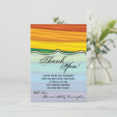 4.5x6.25 Dankeschön Card lgbtq Regenbogenflagge le Einladung (Stehend Vorderseite)