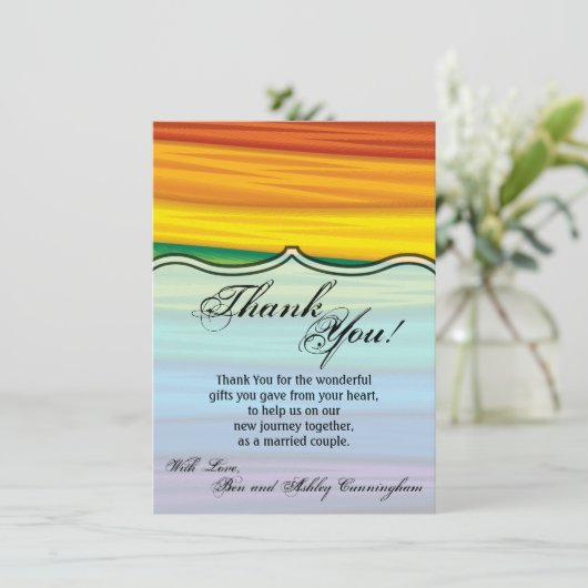 4.5x6.25 Dankeschön Card lgbtq Regenbogenflagge le Einladung (Stehend Vorderseite)