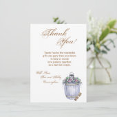 4.5x6.25 Dankeschön Card Summer Country Wedding Ru Einladung (Stehend Vorderseite)