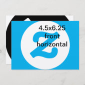 4.5x6.25 horizontale vertikale Einladung (Vorne/Hinten)