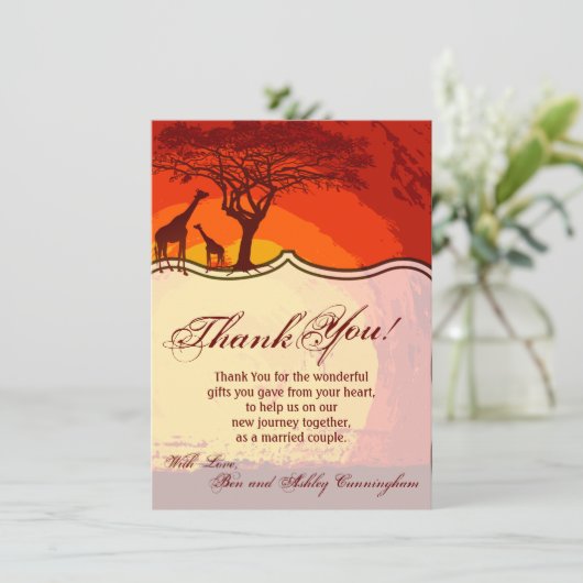 4.5x6.25 Vielen Dank, dass Sie Karte Afrikanische (Stehend Vorderseite)