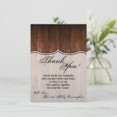4.5x6.25 Vielen Dank Ihr Card Barn Wood Country Ru Einladung (Stehend Vorderseite)