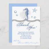 4.5x6.25 Vielen Dank Ihr Card Seepferd Sea Ocean B Einladung (Vorne/Hinten)