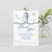 4.5x6.25 Vielen Dank Ihr Card Seepferd Sea Ocean B Einladung (Stehend Vorderseite)