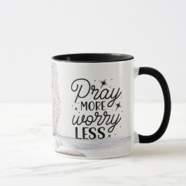 4:6-7 Pray More Worry Less Sandy Beach Tasse