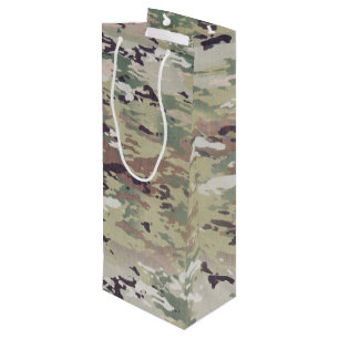 4.75lx4wx13h Wine Gift Bag Army OCP Camouflage Uni Geschenktüte Für Weinflaschen