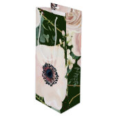 4.75lx4wx13h Wine Gift Bag Geometric Garden Hunter Geschenktüte Für Weinflaschen (Vorderseite Schrägansicht)