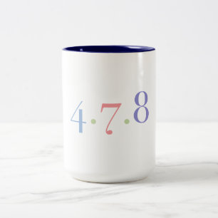 4 7 8 Atemwege   Meditation Zweifarbige Tasse