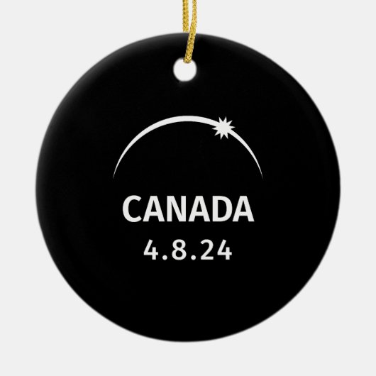 4.8.24 Solar Eclipse Canada Keramik Ornament (Vorne)