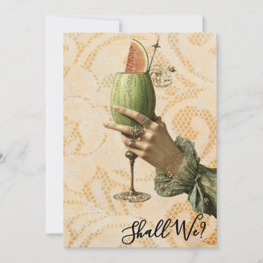 *~* 4 A101 Verziert Cocktail FOTO BACHELORETTE Einladung (Vorderseite)