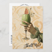 *~* 4 A101 Verziert Cocktail FOTO BACHELORETTE Einladung (Vorne/Hinten)