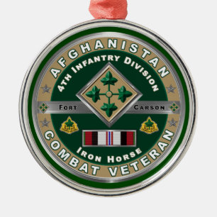 4. Abteilung Infanterie Afghanistan Veteran Ornament Aus Metall