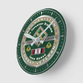4. Abteilung Infanterie Afghanistan Veteran Runde Wanduhr (Winkel)