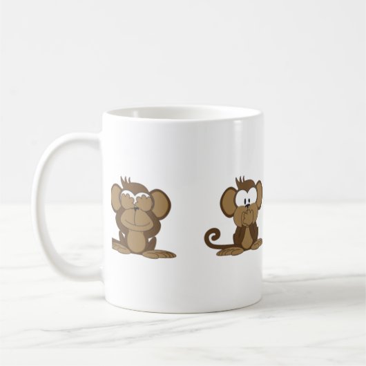 4 Affe-Tasse Kaffeetasse (Links)