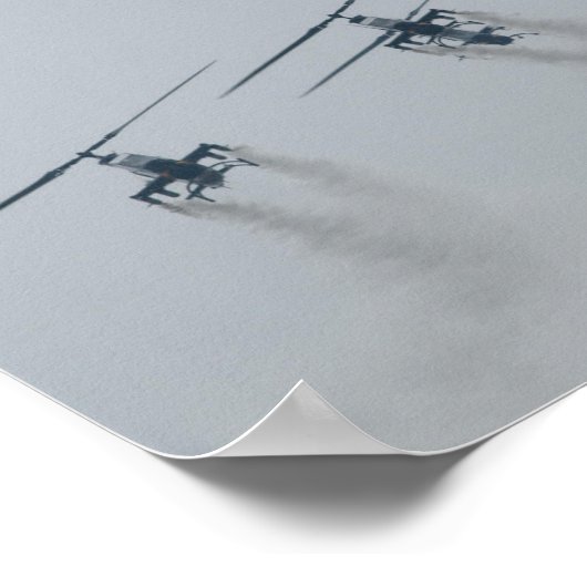 4 AH-1 Cobra Gunships in S.C. Poster (Ecke)