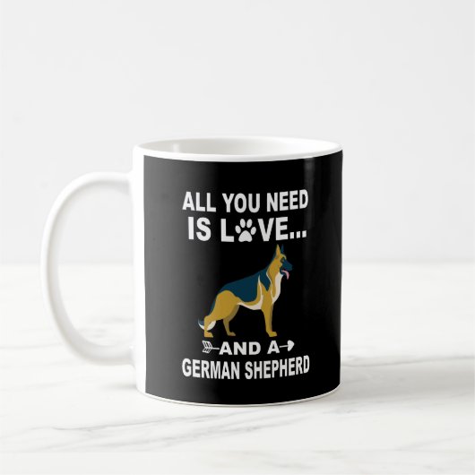 4 Alles, was du brauchst, ist Liebe und ein deutsc Kaffeetasse (Links)
