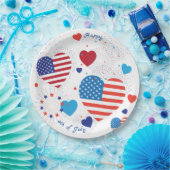 4. amerikanischer USA Flagge Julis patriotisch Pappteller (Party)