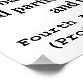 4. Änderung der Verfassung der Vereinten Staaten Poster (Ecke)