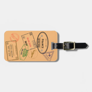 4 anpassbare Passstempel Gepäckanhänger