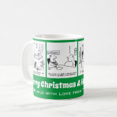 4 Ärztliche Cartoon für einen Doktor zu Weihnachte Kaffeetasse (Vorderseite Links)