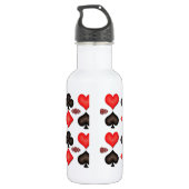 4 As-Spielkarte-Muster 16oz Trinkflasche (Rückseite)