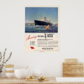 4 Asse 1948 Printwerbung Poster (Küche)
