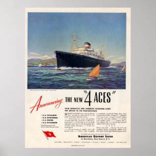4 Asse 1948 Printwerbung Poster