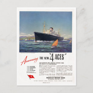 4 Asse 1948 Printwerbung Postkarte