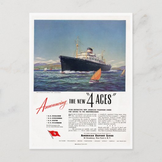4 Asse 1948 Printwerbung Postkarte (Vorderseite)
