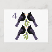 4 Aufruf von Vögeln Postkarte (Vorderseite)