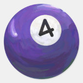 4 Ball Runder Aufkleber (Vorderseite)