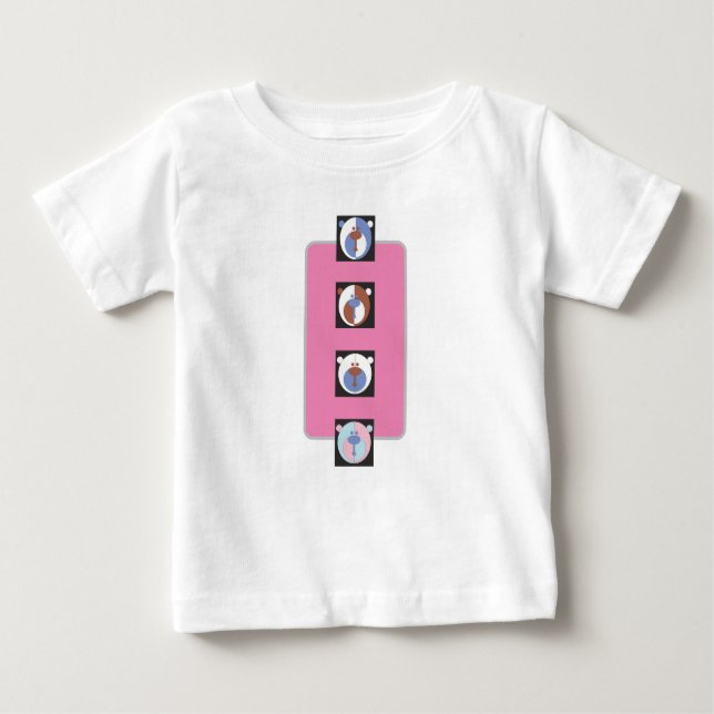 4 Bärendesign Baby T-shirt (Vorderseite)