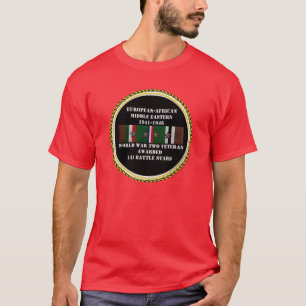 4 BATTLE STARS Veteran des Zweiten Weltkriegs T-Shirt