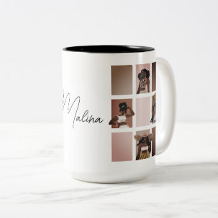 4 Beautiful Black Ladys Boho Chic Art Name Zweifarbige Tasse