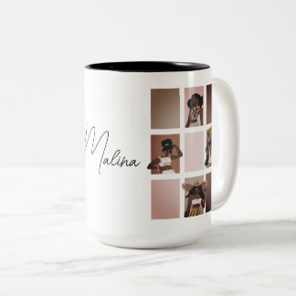 4 Beautiful Black Ladys Boho Chic Art Name Zweifarbige Tasse