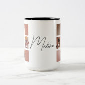 4 Beautiful Black Ladys Boho Chic Art Name Zweifarbige Tasse (Mittel)