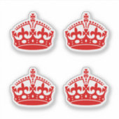 4 Behalten Calm Crown Red Aufkleber (Vorderseite)